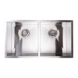 820x457mm Handmade Stainless Steel Undermount / Topmount Kitchen Laundry Sink with Waste