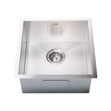 440x440mm Handmade Stainless Steel Undermount / Topmount Kitchen Laundry Sink with Waste