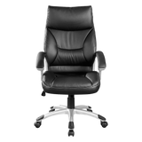 PU Leather Office Chair Executive Padded Black - Top-Down View