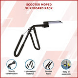 Scooter Moped Surfboard Rack - Side View