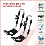 Roof Mount Car J-Bar Kayak Canoe Rack - Side View