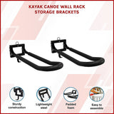 Kayak Canoe Wall Rack Storage Brackets - Side View