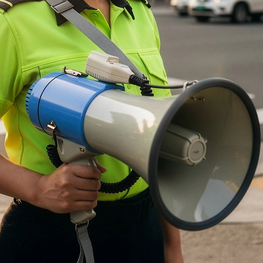 25W Megaphone PA System Loud Speaker Voice Recorder