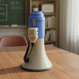 25W Megaphone PA System Loud Speaker Voice Recorder - Close-Up Angle