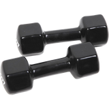 5kg Dumbbells Pair PVC Hand Weights Rubber Coated - Top-Down View