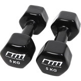5kg Dumbbells Pair PVC Hand Weights Rubber Coated - Rear View