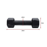 5kg Dumbbells Pair PVC Hand Weights Rubber Coated - Extra Image