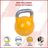 16KG Pro-Grade Steel KettleBell - Side View
