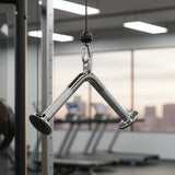 Triceps Press Push Down Bar – Gym Cable Attachment for Arm & Strength Training - Front View