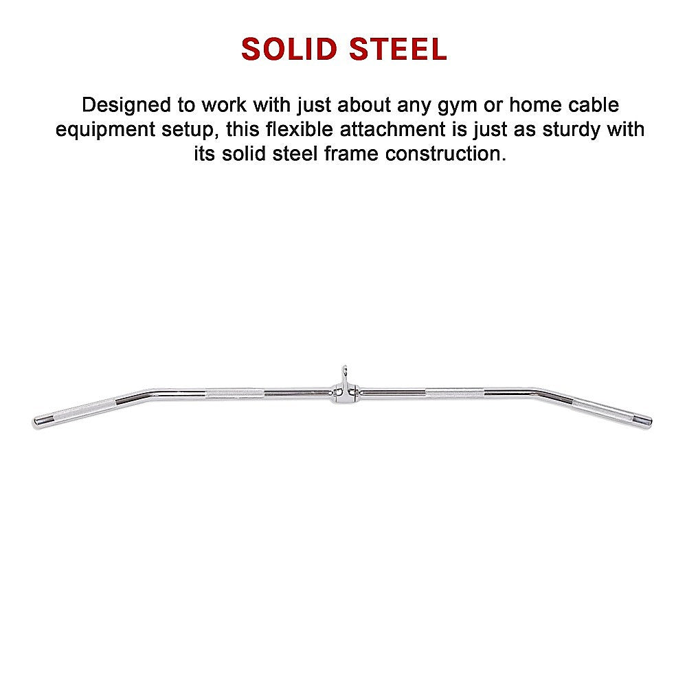 48" Lat Pulldown Bar Cable Attachment  Gym Handle for Back & Strength Training