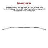 48" Lat Pulldown Bar Cable Attachment  Gym Handle for Back & Strength Training