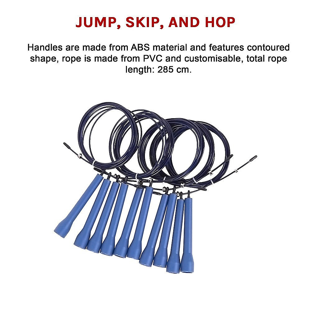 5x CrossFit Speed Skipping Rope Wire  Adjustable Jump Ropes for Fitness & Boxing