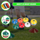 Marker Training Cones Set for Soccer, Fitness, Personal Training - Low Angle