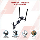 Heavy Duty Gym Sled with Harness - Side View