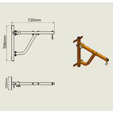 Boxing Punching Bag Wall Pivot Rack – Swivel Mount for Home Gym - Extra Image