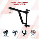 Boxing Punching Bag Wall Pivot Rack - Side View