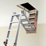 Deluxe Aluminium Attic Loft Ladder - 2700mm to 3050mm - Front View