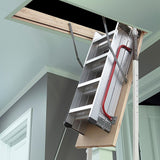 Deluxe Aluminium Attic Loft Ladder - 2700mm to 3050mm - Low Angle