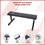 Weights Flat Bench Press Home Gym - Side View