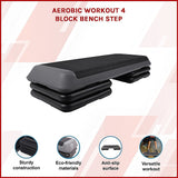 Aerobic Workout 4 Block Bench Step - Side View