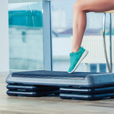 Aerobic Workout 4 Block Bench Step - Close-Up Angle