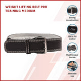 Weight Lifting Belt Pro Training Medium - Side View