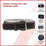 Weight Lifting Belt Pro Training Large - Front View