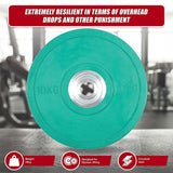 10KG PRO Olympic Rubber Bumper Weight Plate - Close-Up Angle