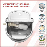 Automatic Water Trough Stainless Steel 304 Bowl - Side View