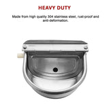 Automatic Water Trough Stainless Steel 304 Bowl - Close-Up Angle