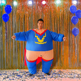 Super Hero Fancy Dress Inflatable Suit - Fan Operated Costume - Front View