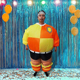 FOOTBALL Fancy Dress Inflatable Suit -Fan Operated Costume - Front View