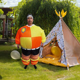 FOOTBALL Fancy Dress Inflatable Suit -Fan Operated Costume - Rear View