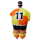 FOOTBALL Fancy Dress Inflatable Suit -Fan Operated Costume - Top-Down View