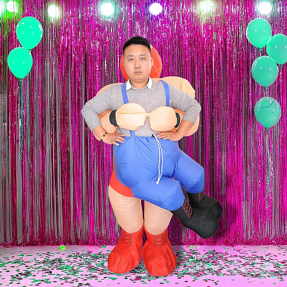WRESTLER Fancy Dress Inflatable Suit -Fan Operated Costume