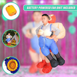 WRESTLER Fancy Dress Inflatable Suit -Fan Operated Costume - Low Angle