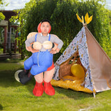 WRESTLER Fancy Dress Inflatable Suit -Fan Operated Costume - 45-Degree Angle