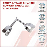 Randy & Travis D-Handle Row Gym Handle Bar Attachment - Side View