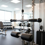 Randy & Travis Rubber Coated Solid Straight Bar Attachment for Cable Machines - Front View