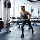 Randy & Travis Rubber Coated Solid Straight Bar Attachment for Cable Machines - 45-Degree Angle