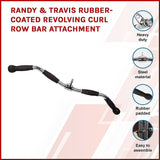Randy & Travis Rubber-Coated Revolving Curl Row Bar Attachment - Side View