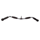 Randy & Travis Rubber-Coated Revolving Curl Row Bar Attachment - Top-Down View