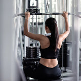 Randy & Travis Rubber-Coated Lat Pull-Down Bar Attachment - Low Angle