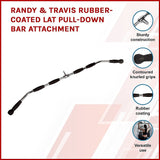 Randy & Travis Rubber-Coated Lat Pull-Down Bar Attachment - Side View