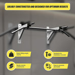 Wall Mounted Chin Up Pull Up Bar – Heavy Duty Home Gym Strength Training