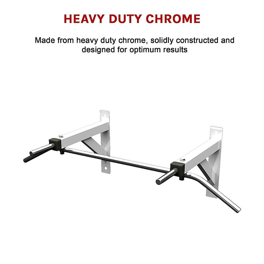 Wall Mounted Chin Up Pull Up Bar – Heavy Duty Home Gym Strength Training