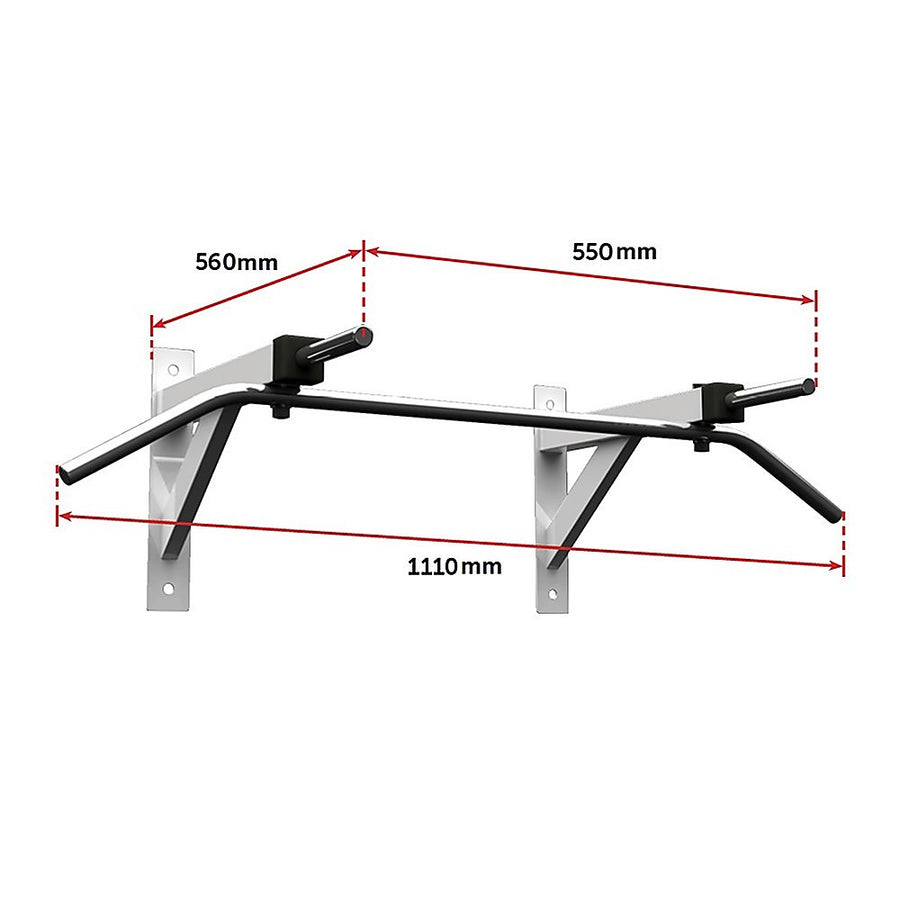 Wall Mounted Chin Up Pull Up Bar – Heavy Duty Home Gym Strength Training