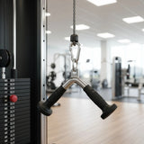 Randy & Travis Rubber-Coated Tricep Pushdown Bar Attachment - Front View