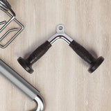 Randy & Travis Rubber-Coated Tricep Pushdown Bar Attachment - Side View