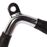 Randy & Travis Rubber-Coated Tricep Pushdown Bar Attachment - Rear View